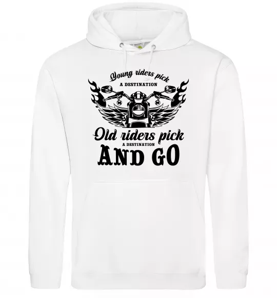 Жіноча толстовка (худі) Old riders Білий фото