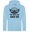 Женская толстовка (худи) Old riders Голубой фото