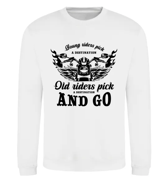 Свитшот Old riders Белый фото