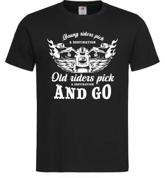 Чоловіча футболка Old riders Чорний фото