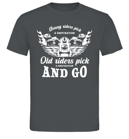 Чоловіча футболка Old riders Графіт фото