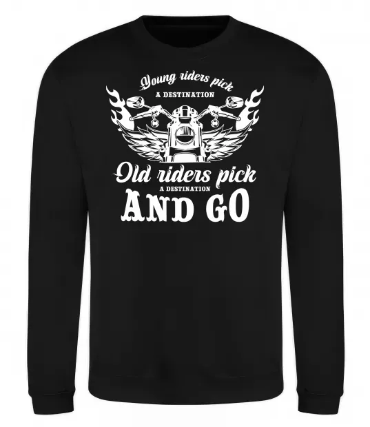 Світшот Old riders Чорний фото