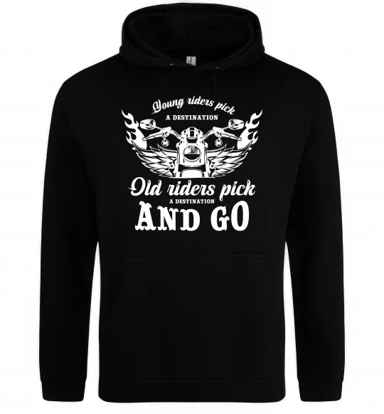 Жіноча толстовка (худі) Old riders Чорний фото