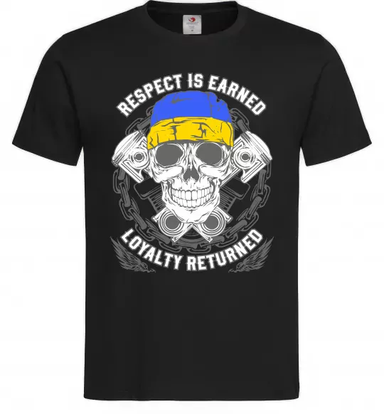 Мужская футболка Respect is earned Черный фото