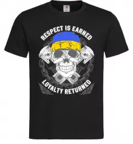 Мужская футболка Respect is earned Черный фото