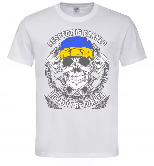 Мужская футболка Respect is earned Белый фото