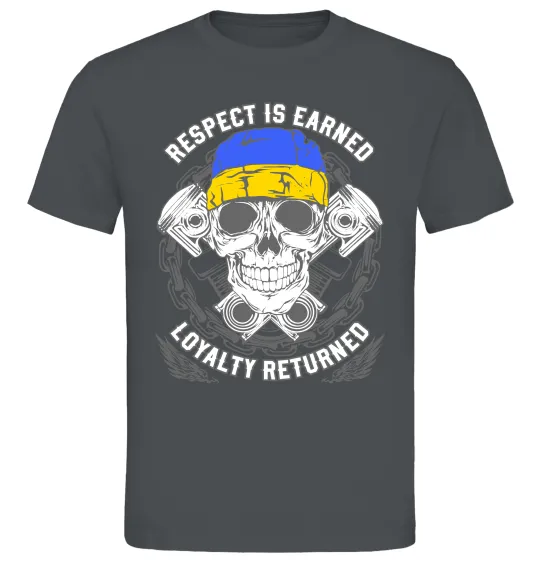 Мужская футболка Respect is earned Графит фото