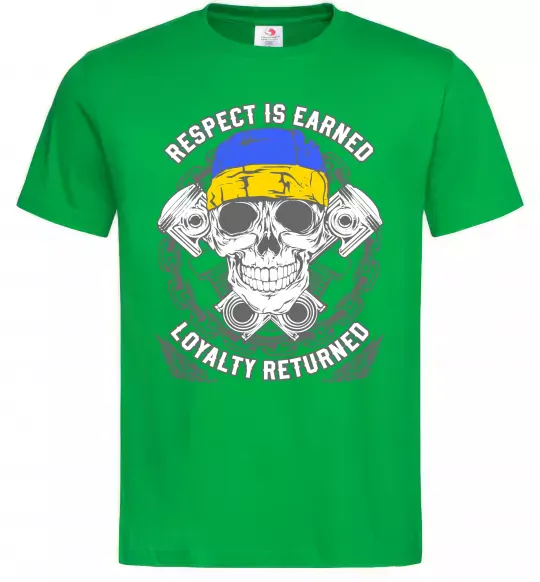 Мужская футболка Respect is earned Зеленый фото