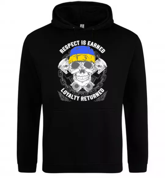 Женская толстовка (худи) Respect is earned Черный фото