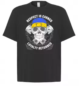 Футболка Оверсайз Respect is earned Черный фото