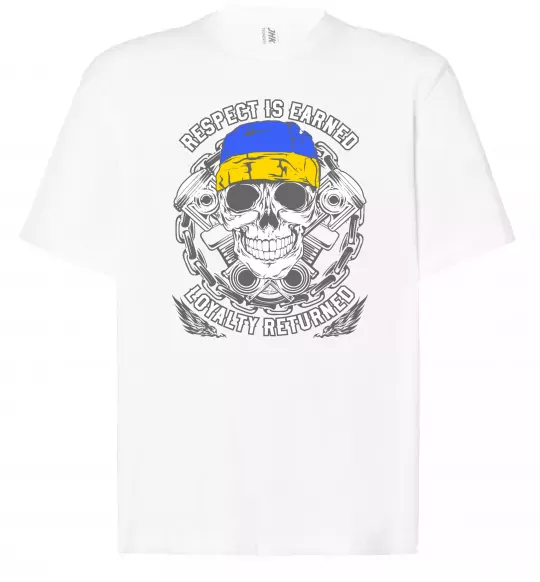 Футболка Оверсайз Respect is earned Белый фото