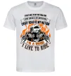 Мужская футболка Rider live to ride Белый фото