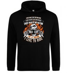 Чоловіча толстовка (худі) Rider live to ride