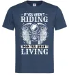 Мужская футболка Riding is living Темно-синий фото