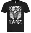 Мужская футболка Riding is living Черный фото