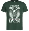 Мужская футболка Riding is living Темно-зеленый фото