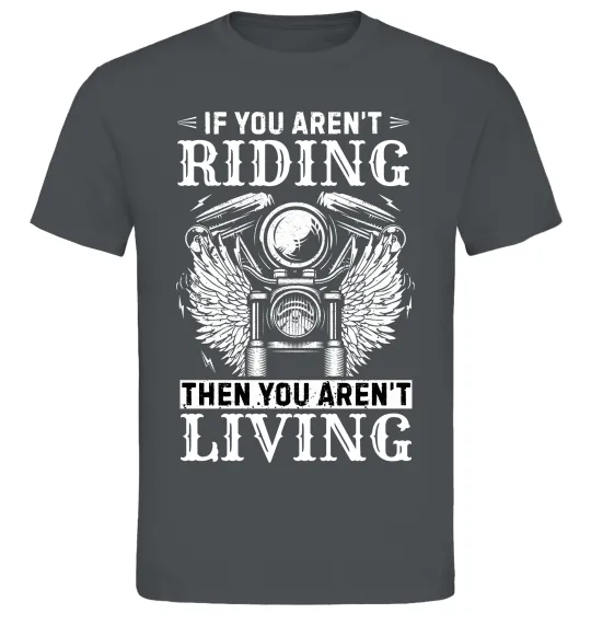 Мужская футболка Riding is living Графит фото