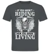 Мужская футболка Riding is living Графит фото