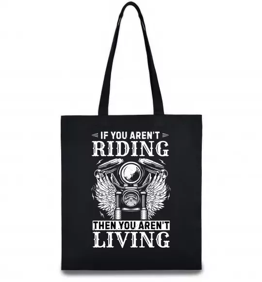 Эко-сумка Riding is living Черный фото