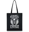 Эко-сумка Riding is living Черный фото