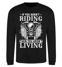 Світшот Riding is living Чорний фото