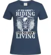 Женская футболка Riding is living Темно-синий фото