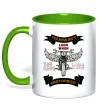Чашка с цветной ручкой Right company of bikers Зеленый фото