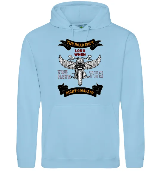 Женская толстовка (худи) Right company of bikers Голубой фото