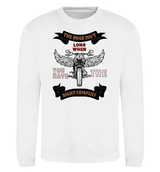 Свитшот Right company of bikers Белый фото