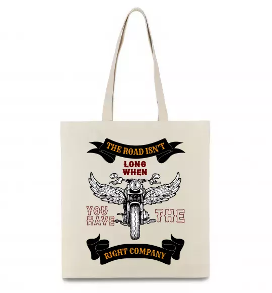Эко-сумка Right company of bikers Бежевый фото