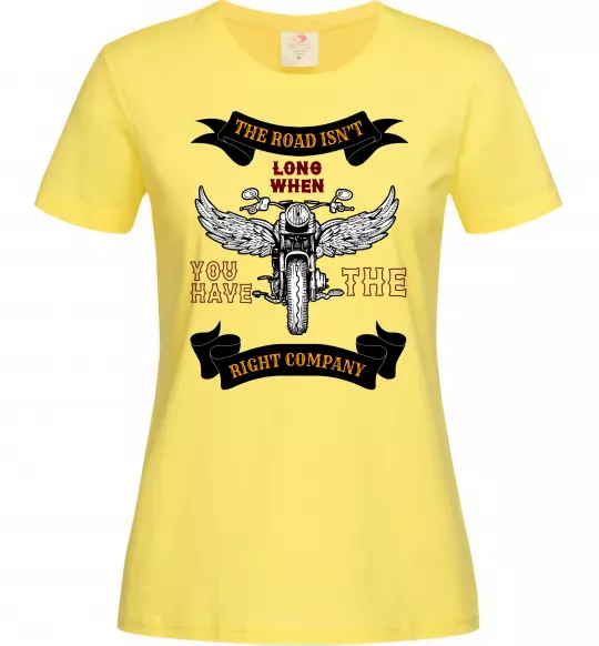 Женская футболка Right company of bikers Лимонный фото