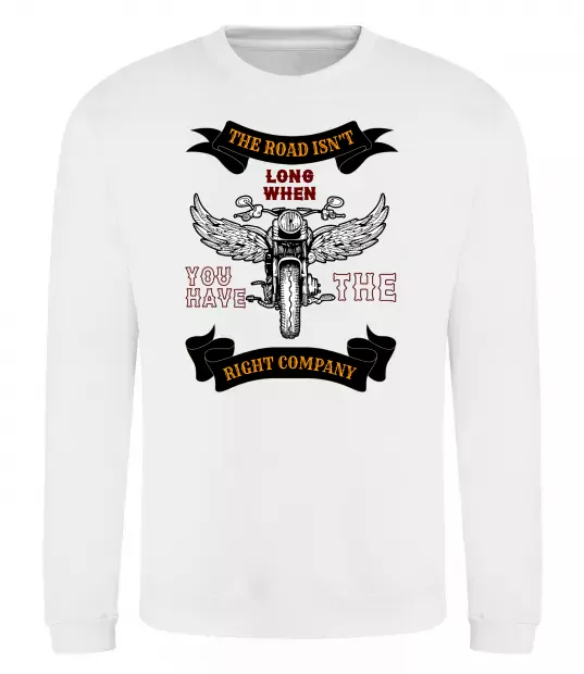 Свитшот Right company of bikers Белый фото