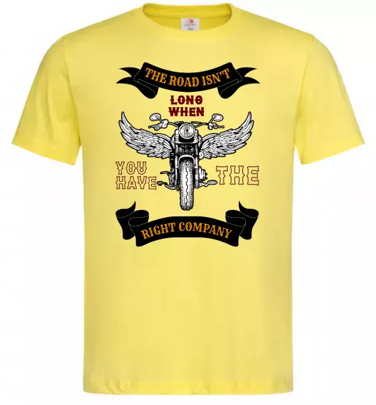 Мужская футболка Right company of bikers Лимонный фото
