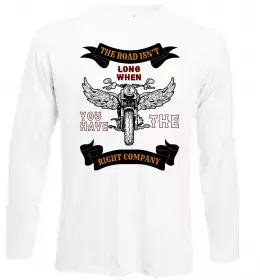 Лонгслив Right company of bikers Белый фото