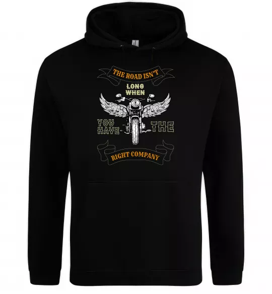 Чоловіча толстовка (худі) Right company of bikers Чорний фото
