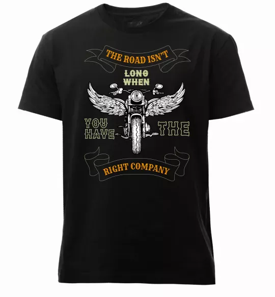 Мужская премиум футболка Right company of bikers Черный фото