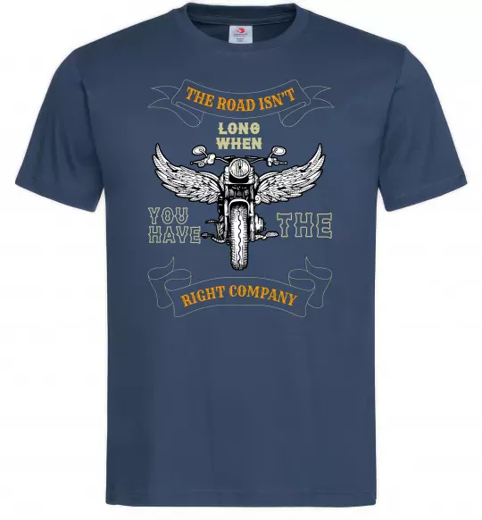 Мужская футболка Right company of bikers Темно-синий фото