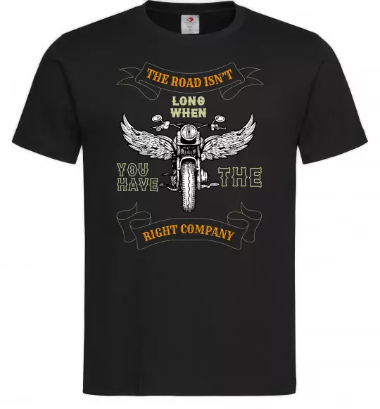 Мужская футболка Right company of bikers Черный фото
