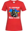 Жіноча футболка Ukrainian biker Червоний Жіноча футболка Ukrainian biker Червоний фото