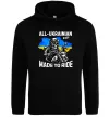 Женская толстовка (худи) Ukrainian biker Черный фото