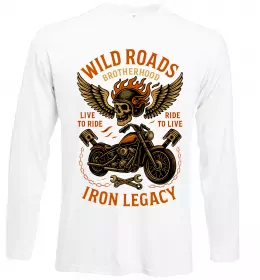 Лонгслив Wild roads Белый фото