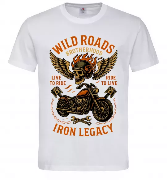 Чоловіча футболка Wild roads Білий фото