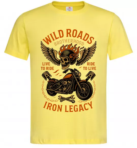 Чоловіча футболка Wild roads Лимонний фото