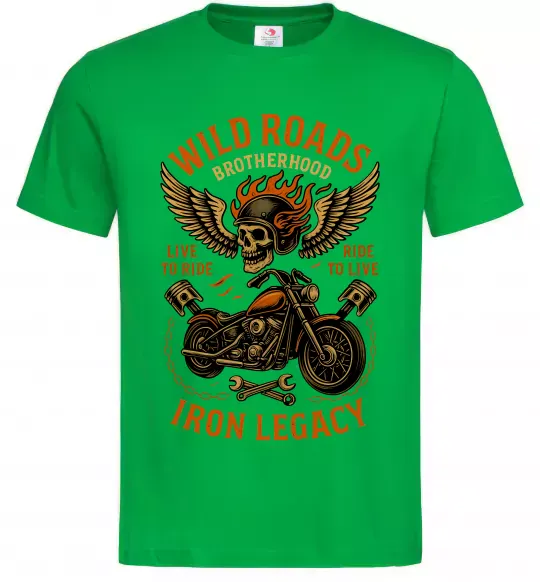 Чоловіча футболка Wild roads Зелений фото