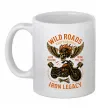 Чашка керамическая Wild roads Белый фото