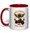 Чашка с цветной ручкой Wild roads Красный фото