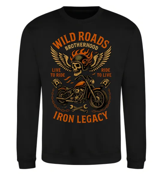 Світшот Wild roads Чорний фото