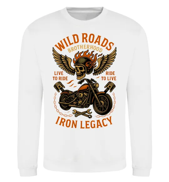 Світшот Wild roads Білий фото