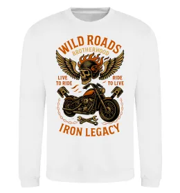 Світшот Wild roads Білий фото