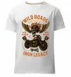 Мужская премиум футболка Wild roads Белый фото